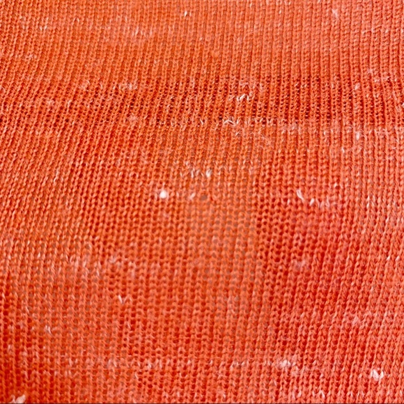 Anthropologie Moth Women’s Orange Pumpkin Open Oversized Thin Wrap Cardigan - Picture 5 of 12